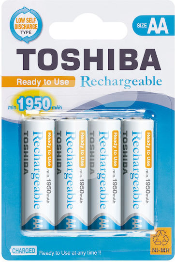 Toshiba Rechargeable Battery AA Ni-MH 1950mAh 1.2V 4pcs