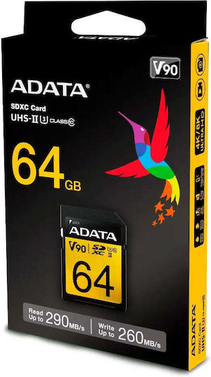 Adata Premier One SDXC 64GB U3 V90 UHS-II 290MB/s