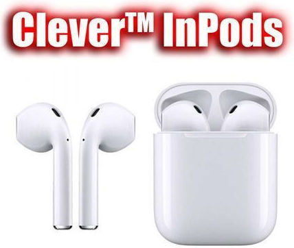 inPods 12 Earbud Bluetooth Handsfree Earphones with Sweat Resistance and Charging Case White
