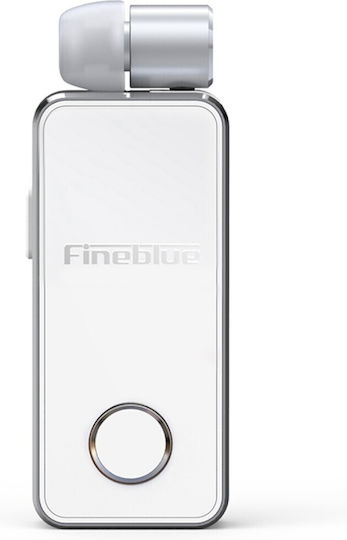 Fineblue F2 Pro In-ear Bluetooth Handsfree Ακουστικό Πέτου Λευκό