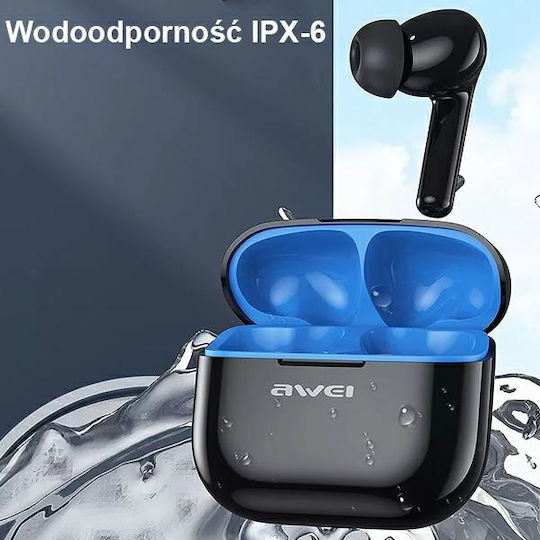 Awei T1 Pro In-ear Bluetooth Handsfree Earphones with Sweat Resistance and Charging Case Black