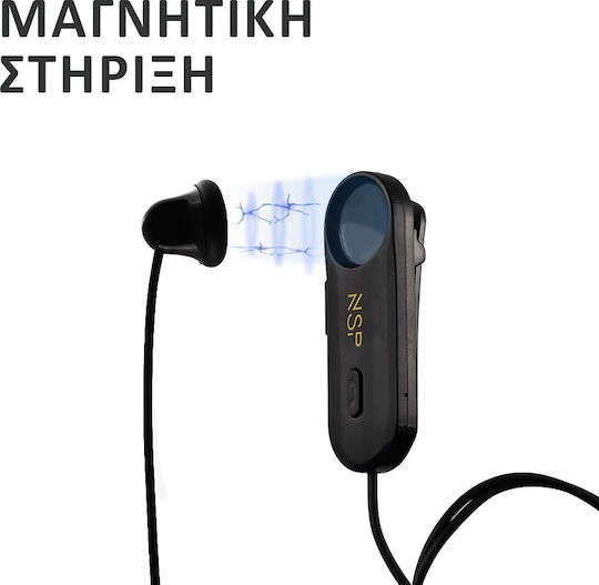 NSP BN120 Earbud Bluetooth Handsfree Ακουστικό Πέτου Μαύρο