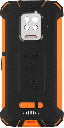 Hintere Handy Ersatzabdeckung Doogee S59 Pro Tasten Fingerabdruck Mikrofon Orange