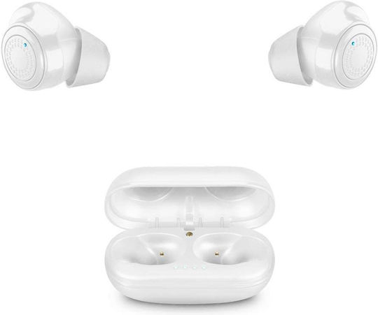 Cellular Line Petit In-ear Bluetooth Handsfree Ακουστικά με Θήκη Φόρτισης Λευκά
