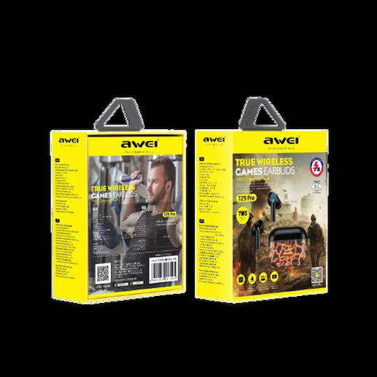 Awei T29 Pro In-ear Bluetooth Handsfree Ακουστικά με Θήκη Φόρτισης Κίτρινα