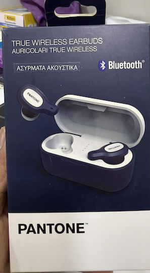 Pantone In-ear Bluetooth Handsfree Earphones with Charging Case Blue