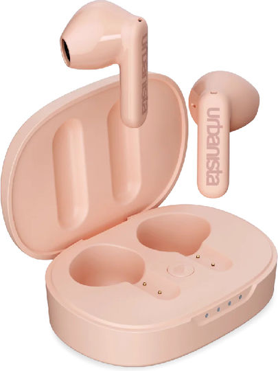 Urbanista Copenhagen Earbud Bluetooth Handsfree Ακουστικά με Αντοχή στον Ιδρώτα και Θήκη Φόρτισης Dusty Pink