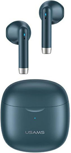 Usams IA04 Ohrstöpsel Bluetooth-Freisprecheinrichtung Kopfhörer mit Ladeetui Blau