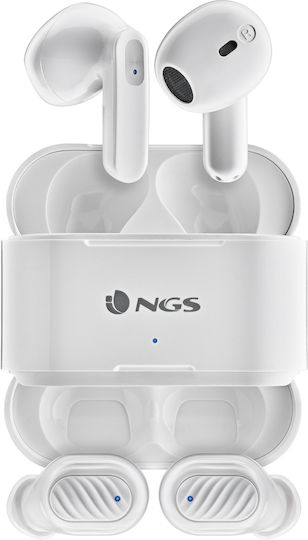 NGS Artica Duo In-ear Bluetooth Handsfree Ακουστικά με Θήκη Φόρτισης Λευκά