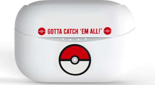 OTL Pokémon Poké ball In-ear Bluetooth Handsfree Earphones with Charging Case White