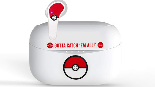 OTL Pokémon Poké ball In-ear Bluetooth Handsfree Earphones with Charging Case White