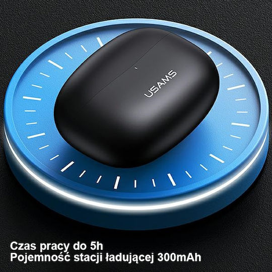 Usams BH11 Earbud Bluetooth Handsfree Căști cu Carcasă de Încărcare Roșu