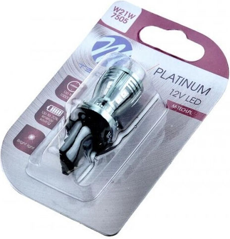 M-Tech Lamps Car T20 / W21W Canbus LED Red 12-24V 1pcs