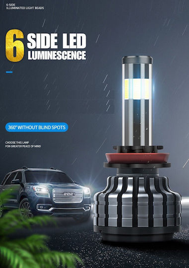 Лампи Автомобила H7 Canbus LED 6000К Хладно бяло 12V 80W 2бр