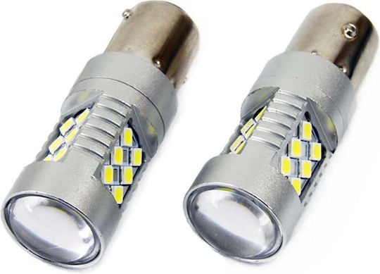 Лампи Автомобила & Мотоциклета 3030 24smd BA15S / P21W Canbus LED 6000К Хладно бяло 12-24V 6.48W 2бр
