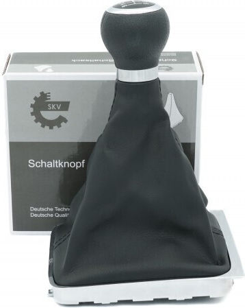 6 Shift Knob with Bubble with Bubble Leather Universal Volkswagen Passat 3C 2006+ Black
