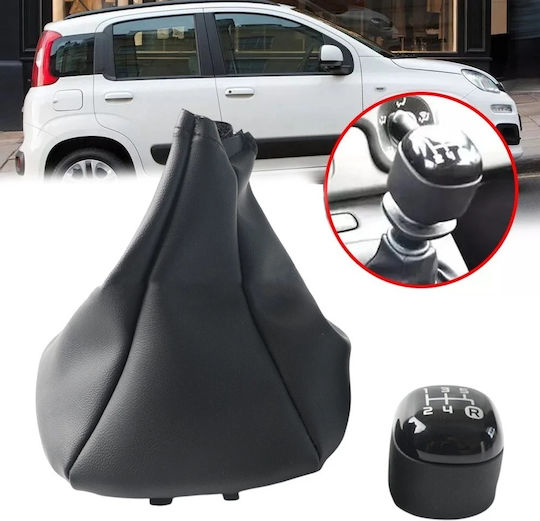 Mâner Schimbător de Viteze cu Capac pentru Fiat Panda Negru