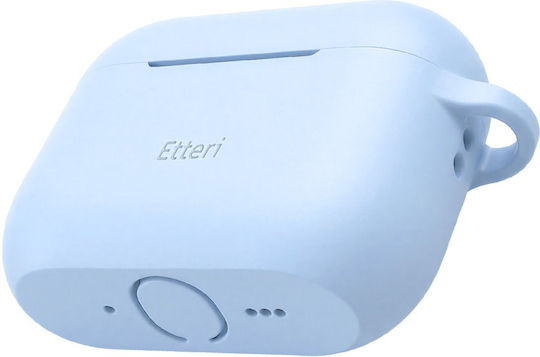 Etteri Калъф Силиконов С Кука в Светлосин Цвят за Apple AirPods Pro 3