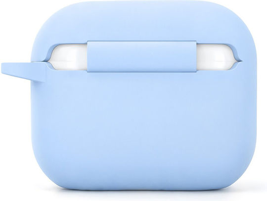 Etteri Калъф Силиконов С Кука в Светлосин Цвят за Apple AirPods Pro 3