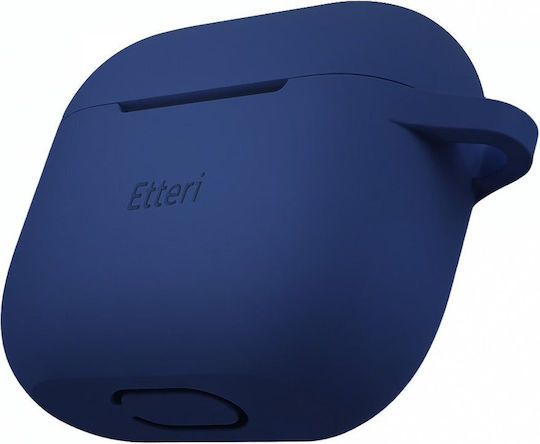 Etteri Калъф от силикон с кука в тъмносин цвят за Apple AirPods 3