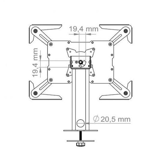 Hagor HA Flex-Lock Suport Birou Monitor