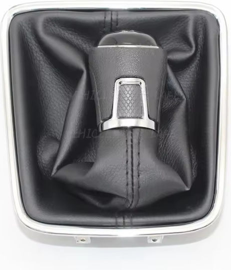 Ръкохватка за Скоростен Лост с Маншон за Seat Alhambra Volkswagen Tiguan Sharan Golf Plus Черна