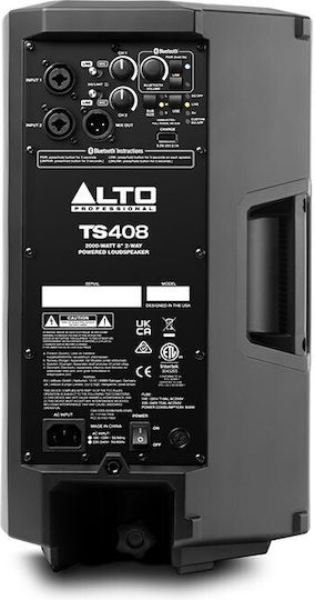 Alto TS 408 Αυτοενισχυόμενο Ηχείο PA 1000W με Woofer 8" 25.6x24.5x43.6εκ.