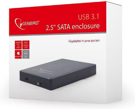 Gembird Case for Hard Drive SATA III with Connection USB 3.1