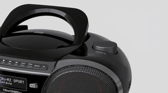 GoGEN Portable Radio-CD Player with Radio Bluetooth CD Cassette Player USB Black