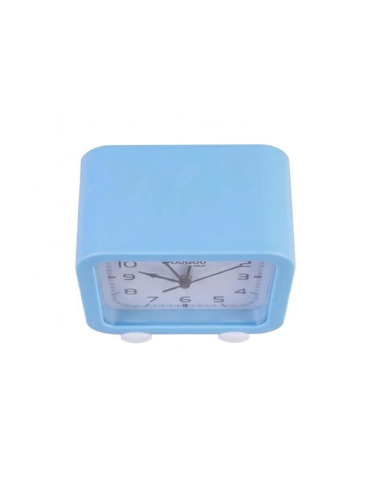 Avizar Ceas de masă cu cuarț analogic silențios Design minimalist Albastru deschis