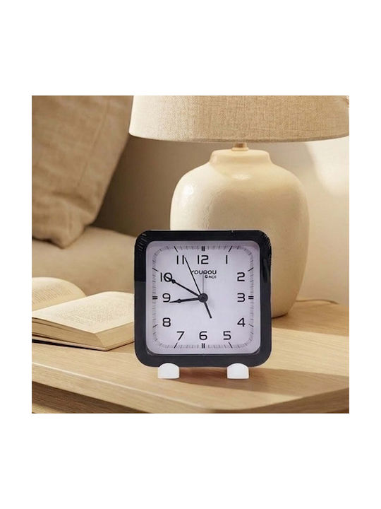 Avizar Analoge Quarz Stille Tischuhr Minimalistisches Design Schwarze
