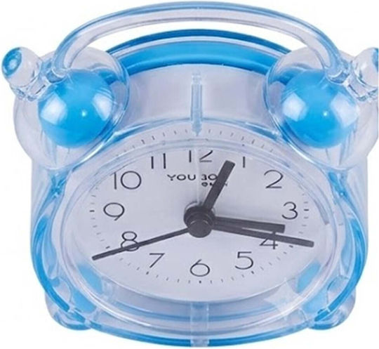 Avizar Analog Quartz Desk Alarm Clock Bedroom Twin Bell Blue