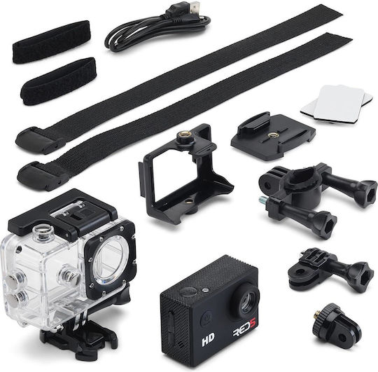 The Source RED5 Action Camera HD (720p) με Οθόνη Κόκκινη
