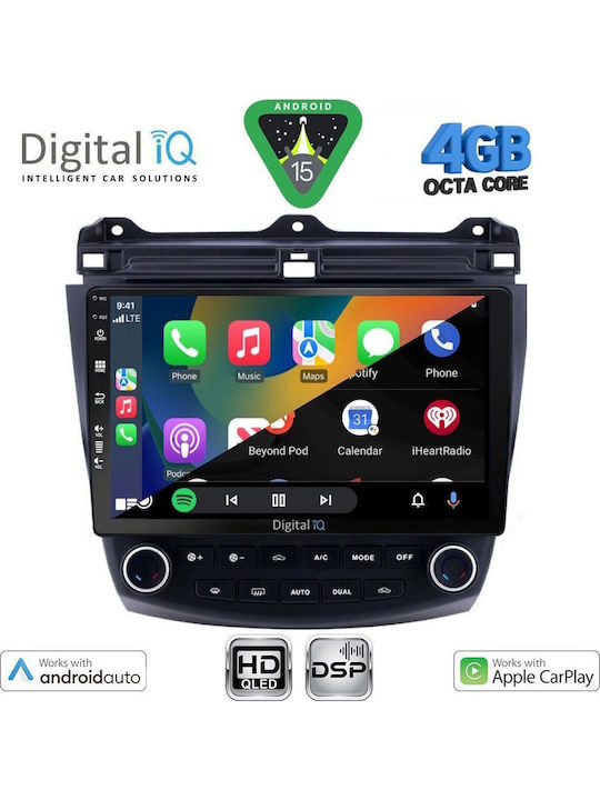 Digital IQ Car Audio System for Honda Accord 2003-2007 with Clima (Bluetooth/USB/WiFi/GPS/Apple CarPlay/Android Auto) with 10" Touch Screen