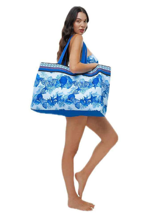 Bluepoint Fabric Blue Beach Bag