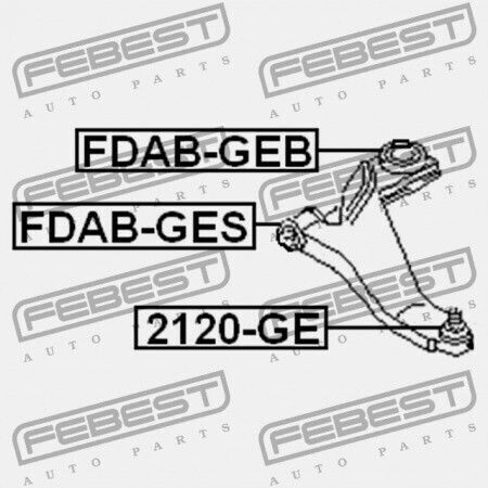 Front Hub Rear Control Arm Hydr Ford Mondeo Ge 2000-2007 Eu 1522081