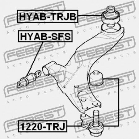 Bolt Front Control Arm Hyundai Trajet Xg 99 - Oct 2006 1999-2007 Dom 54555-3a100