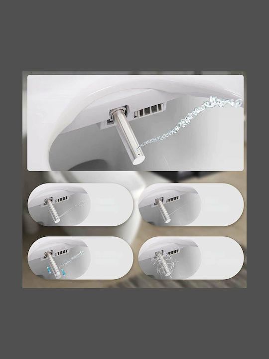Zola Toilet Seat with Bidet Plastic White