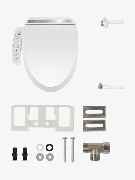 Zola Toilet Seat with Bidet Plastic White