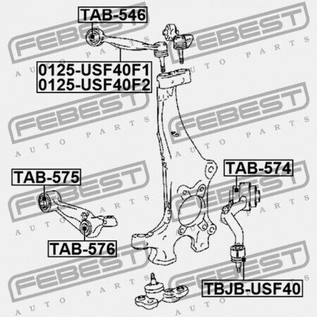 Front Lower Control Arm Bushing Lexus LS460/460L USF4 2006.08-2012.09 EU 48660-59016