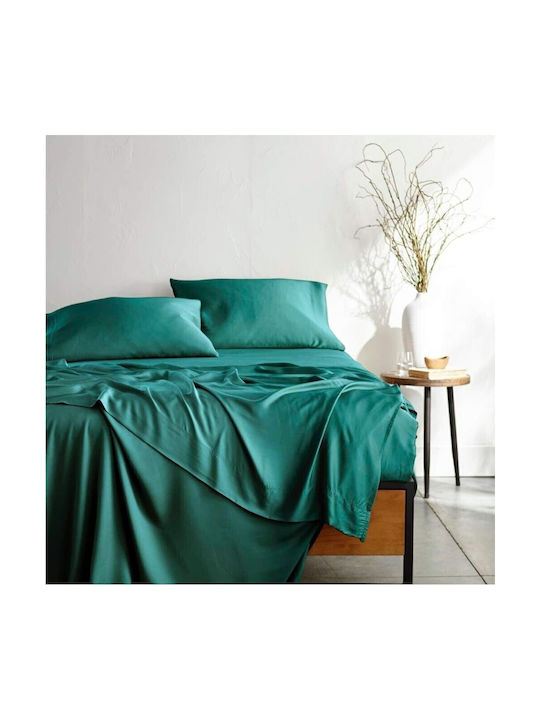 Kotonia Home Σετ Μαξιλαροθήκες με Φάσα Πράσινες 50x70εκ.