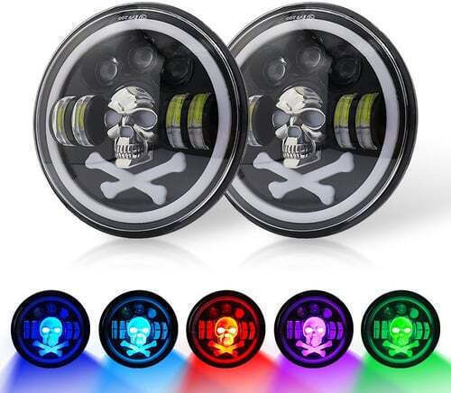 Led Universal Spotlight 7 Inch 18cm 9v 32v Low High Beam Daytime Running Lights Drl Rgb Tractors Trucks Motorcycles Atv Jeep etc