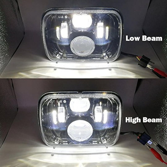 LED универсален прожектор 45W 20см X 14см 9V 32V нисък висок лъч бял за трактори камиони мотоциклети ATV джипове и др