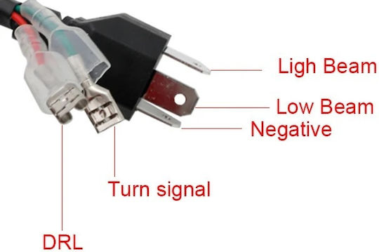 LED универсален фар 7 инча 18см 9v 32v нисък и висок лъч дневни светлини DRL бял жълт 4800lm за трактори камиони мотоциклети