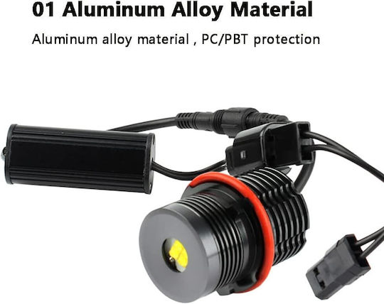 Car Bulbs Angel Eyes Bmw E87 E39 E61 E63 E64 E65 E66 E83 X3 E53 X5 E60 LED White 5w Can Bus Error Free 2 Pieces