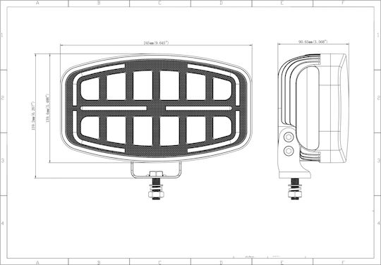 Кръглаς Фарове за кола LED Mitsubishi Вземане 10 - 30V 50W 24.5см с Бял осветление 1бр
