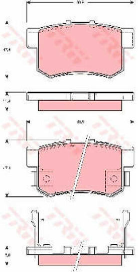 Set Plăcuțe De Frână Spate Cu Disc Trw Honda Civic Vii Crosstour I Cr-v Ii Iii Stepwgn Curent 1.7 2.0 2.4 Înălțime 10.00 Latime 47.4mm Grosime 88.9mm Senzor Uzură Inclus