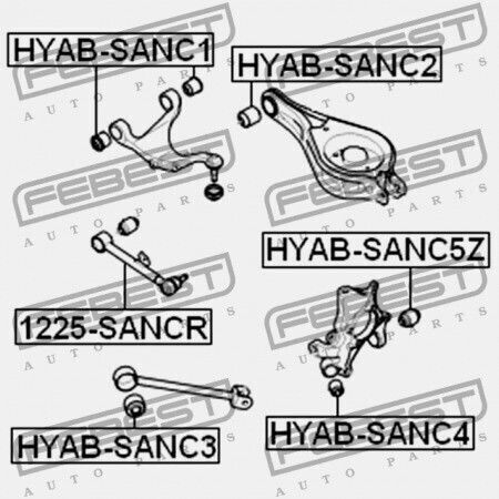 Δακτύλιος Πίσω Κάτω Βραχίονα Ελέγχου Hyundai Santa Fe 10 2010 Gen 55218-2b000