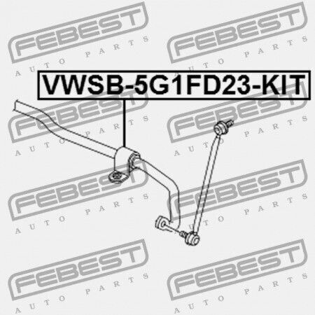 Преден Пръстен На Стабилизатор Комплект Audi A3 S3 Sportb Lim Qu 2013 Rdw 5q0411303m