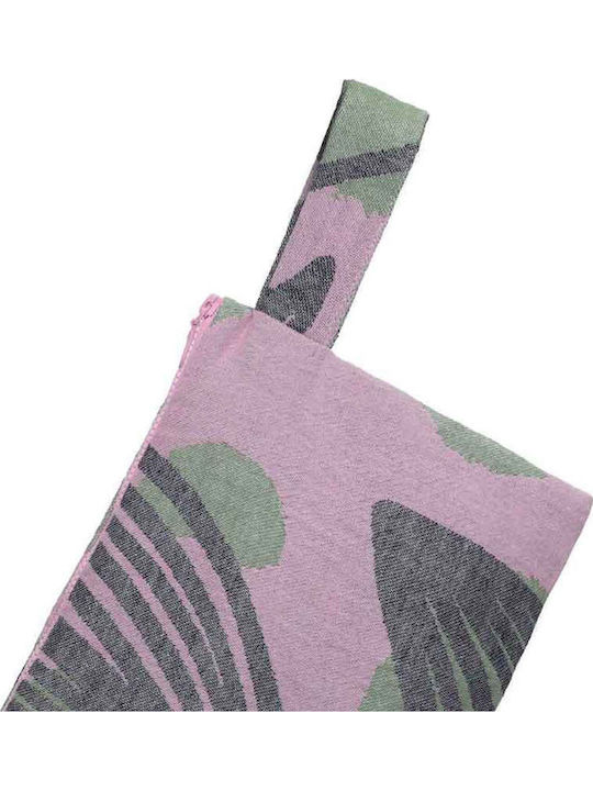 Aelia Anna Preveli Waterproof Beach Toiletry Bag With Inner Fabric Pink Green Black